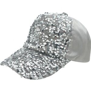 Sequin Silver Women's Glam Cap